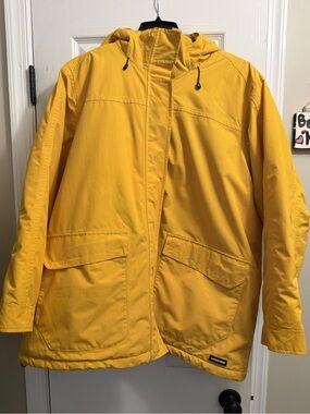 Lands' End Yellow Hooded Squall Jacket